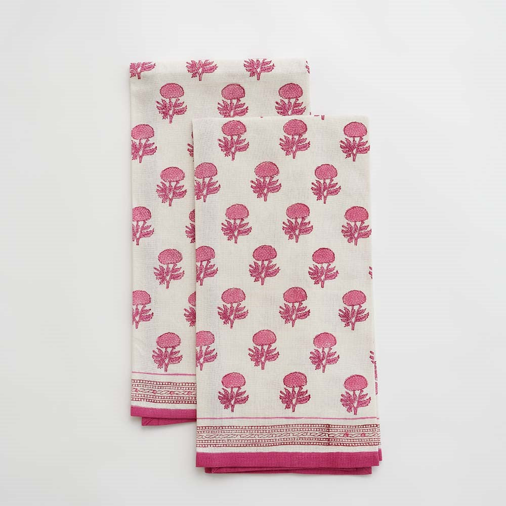 Pomegranate-Rose tea towel