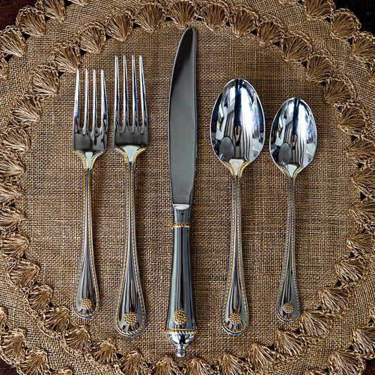 Juliska-Berry and Thread 5-piece place setting polished with gold