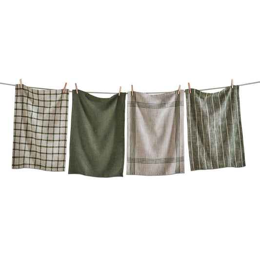 Tag- Canyon Woven Dishtowel set/4 Olive