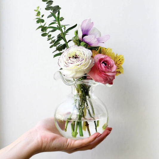 Vietri-Hibiscus Bud Vase Clear