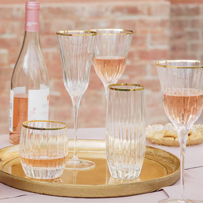 Vietri-Natalia Gold Water Glass