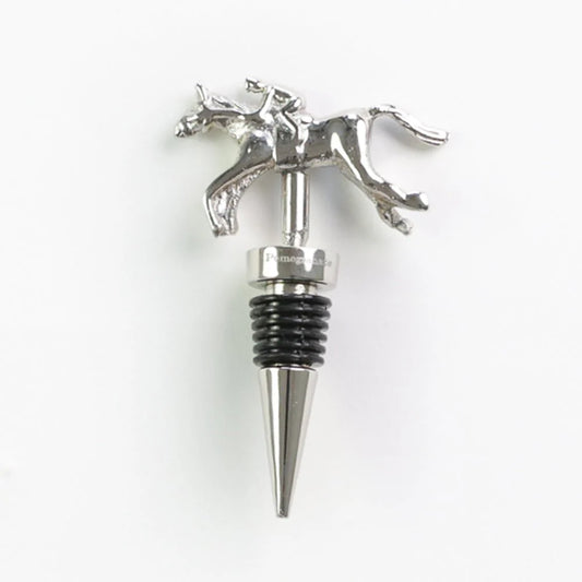 Pomegranate - Silver Jockey Bottle Stopper