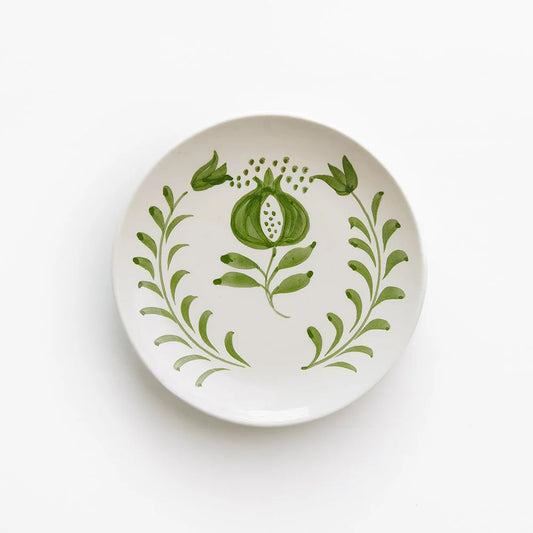 Pomegranate Crest Green Appetizer Plate