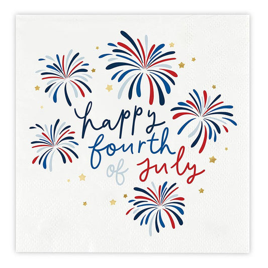 Slant-4th of July Beverage Napkins 20 cnt