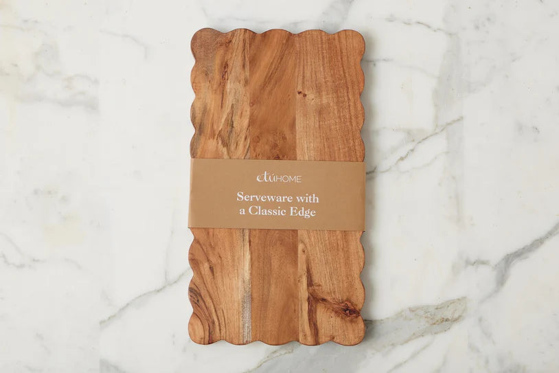 EtuHome Scalloped Cutting Board Charger