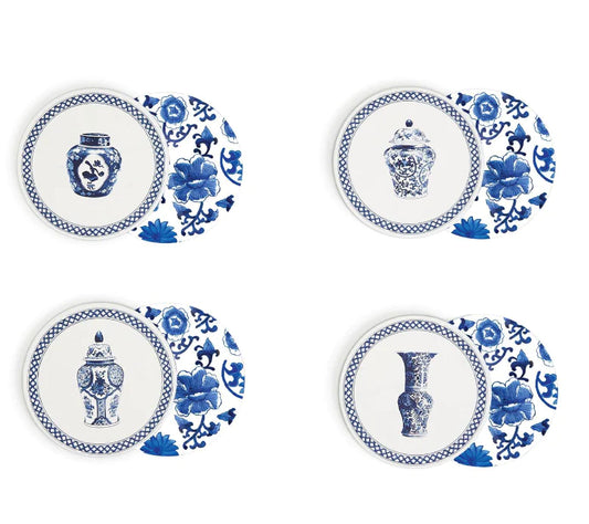 Two's company-chinoiserie s/40 coasters in gift box