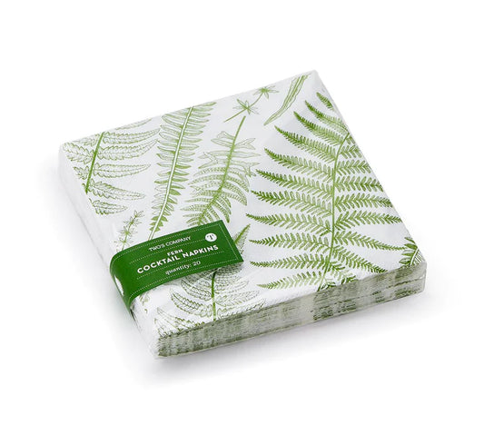 Two's company-cocktail napkin fern