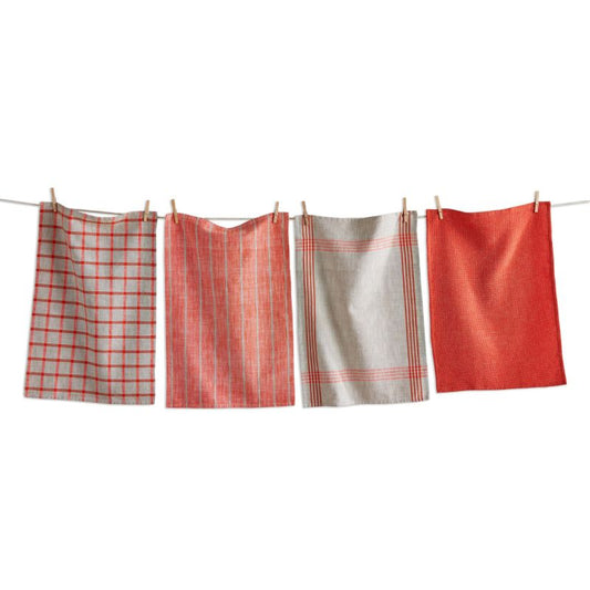 Tag - CANYON WOVEN DISHTOWEL SET/4 ORANGE