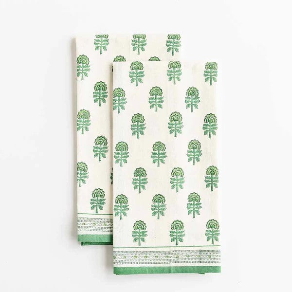 Pomegranate-Chardonnay tea towel set of 2