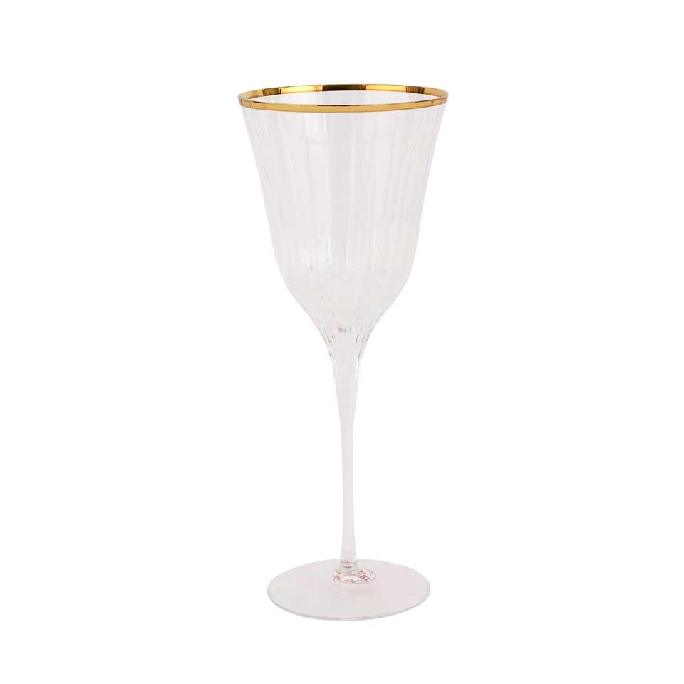 Vietri-Natalia Gold Water Glass