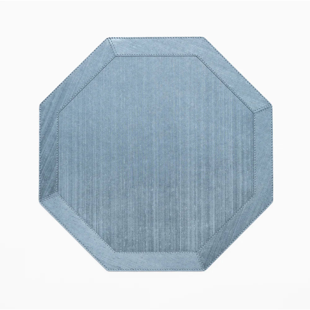 pomegranate-Silk Deep Blue Octagonal Placemat Set of 4