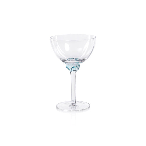 Zodax-Colette Martini / Cocktail Optic Glass- Azure Blue