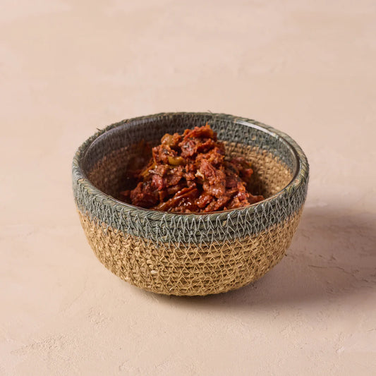 Be Home - Hydra Woven Seagrass Bowl, Seafoam