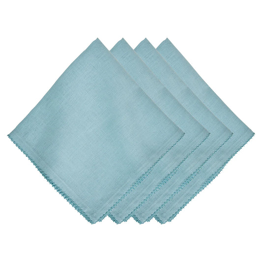 Juliska- Berry Scallop Napkin Set/4 - Light Blue