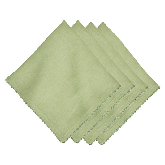 Juliska- Berry Scallop Napkin Set/4 - Light Green