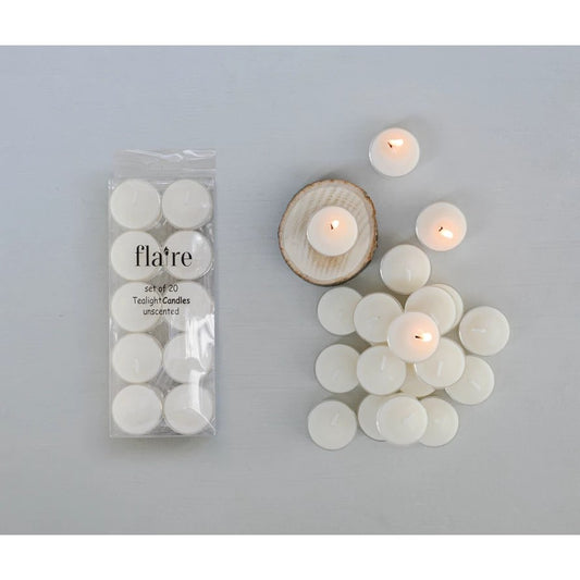 Tealight Candles set of 20 unscented