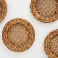 Pomegranate-Honey Rattan Charger