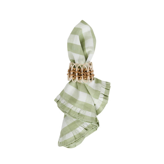 Juliska- Gingham Napkin Set/4 Seagrass