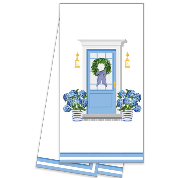 WH Hostess-Tea Towel floral stripe