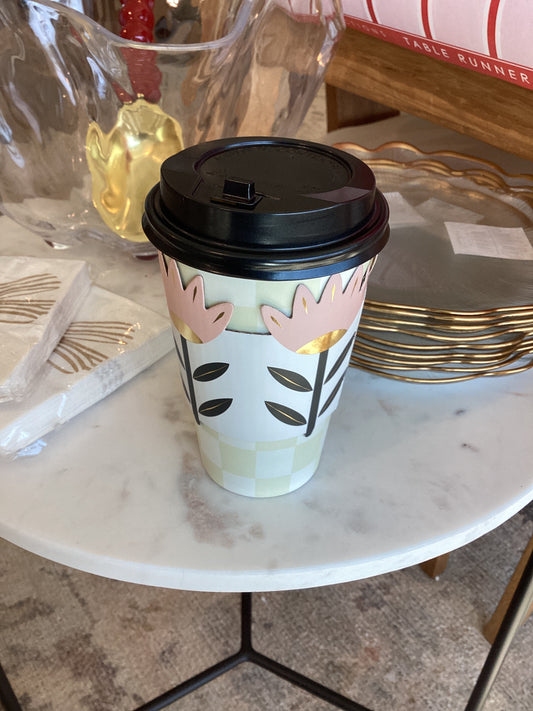 SB - Flower Paper Coffee Cups 8 count