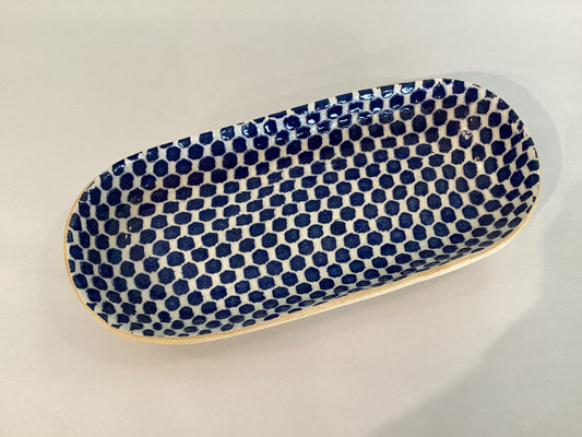 Terrafirma-Small Canape Dot Pattern in Cobalt