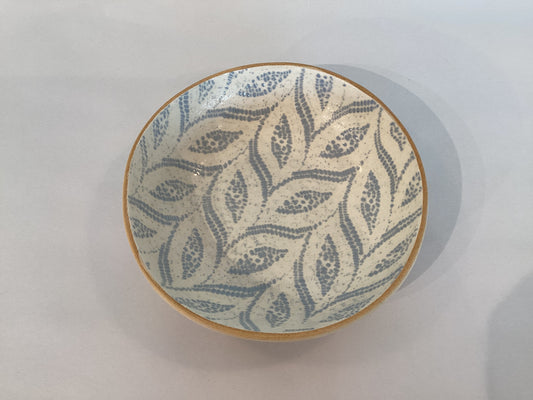 Terrafirma-8" Serving Bowl Paisley Pattern in Opal