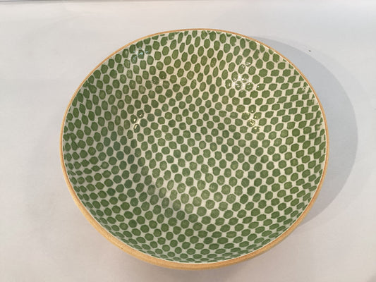 Terrafirma-Medium Serving Bowl Dot Pattern in Citrus