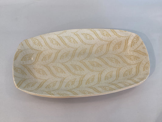 Terrafirma-Large Oblong Paisley pattern in Butter