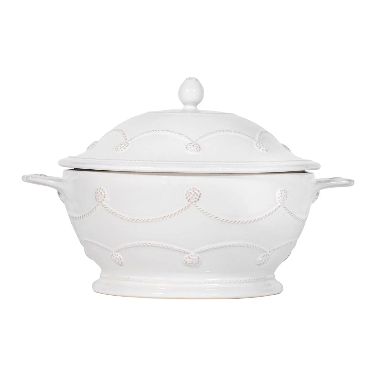 Juliska- Berry & Thread  Casserole with Lid - Whitewash