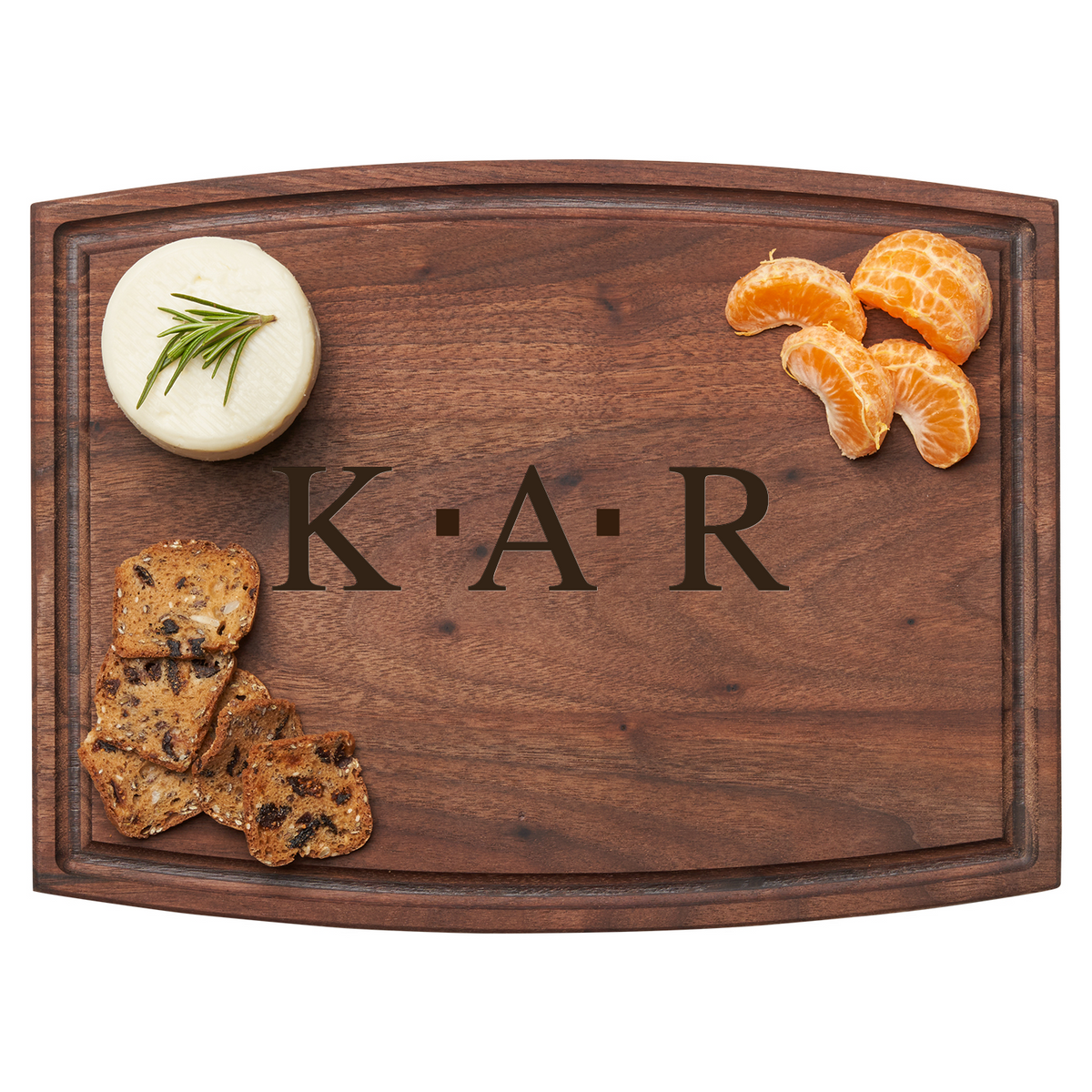 Bellamy/Kizer Custom Walnut  CuttingBoard 18 x 12 1812NH-WAL with KAR initials