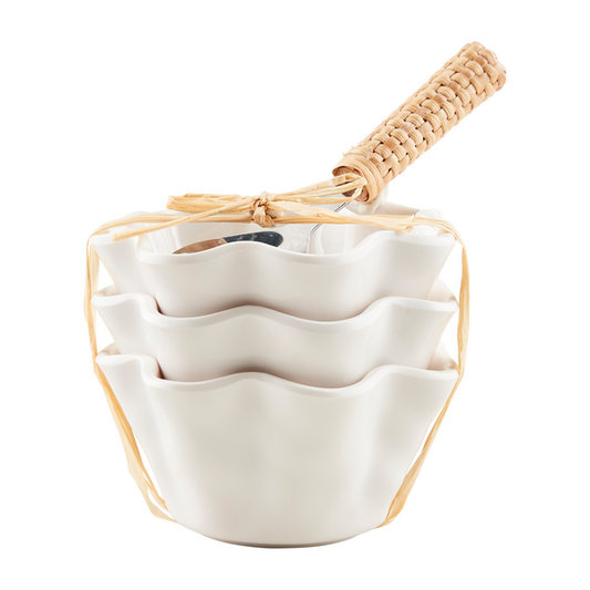 Mudpie-Ruffle Melamine Tidbit Set