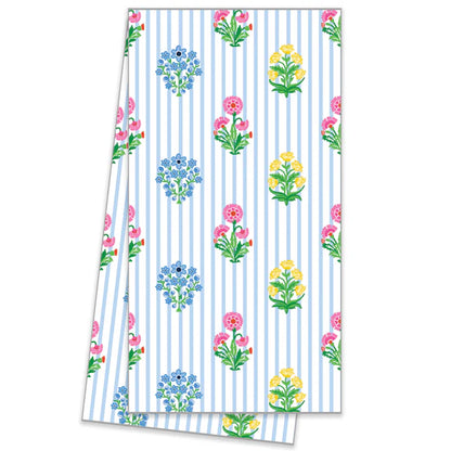 WH Hostess-Tea Towel floral stripe