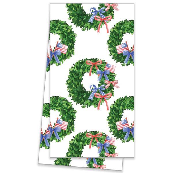 WH Hostess-Tea Towel floral stripe