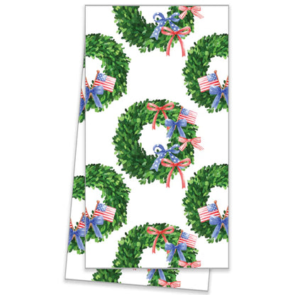 WH Hostess-Tea Towel floral stripe