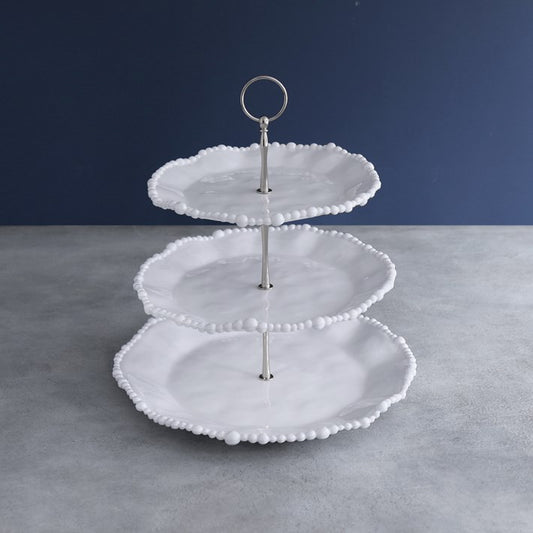 BEATRIZ BALL - NON-METAL VIDA Alegria Triple Tiered Server (White)
