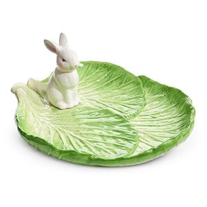 Raz- Cabbage Bunny Tray 8"