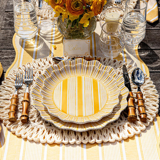 Juliska- Straw Loop Oval Placemat Set/4 Whitewash