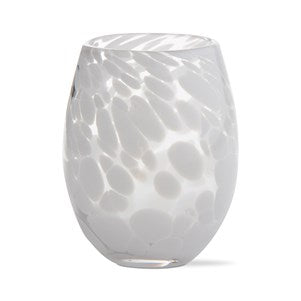 Tag-Confetti Stemless Wine Glass (White)