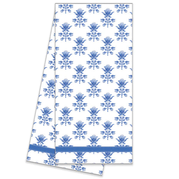 WH Hostess-Tulip Block Print Tea Towel