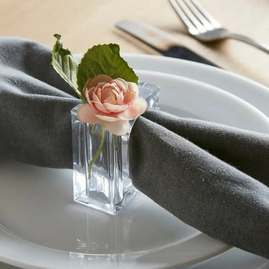Two's Company 2-in-1 Budvase Napkin Ring (Set of 4 Pcs)